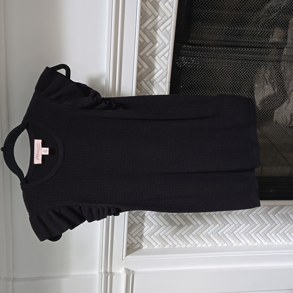 Philosophy SP black woven sleeveless top